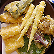 旬の野菜を盛り込んだ天ぷら